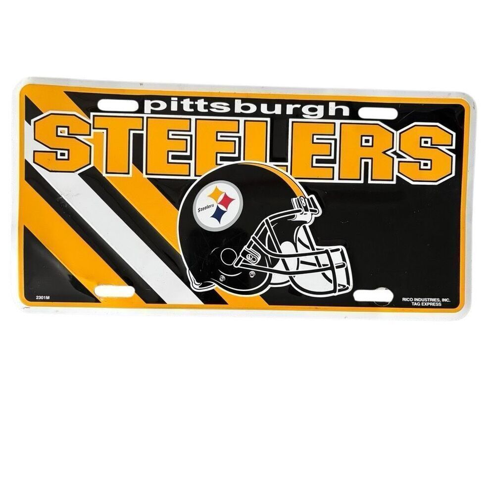 Pittsburgh Steelers Metal License Plate
